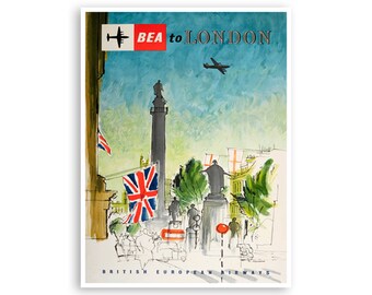 London Travel Poster England Art Print Tourism Ad (XR3010)a