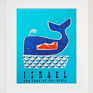 Israel Travel Art Print Jonah Whale Vintage Home Decor Poster (ZT142)