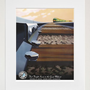 Locomotive Travel Poster Railroad Art Train Print (TR67)