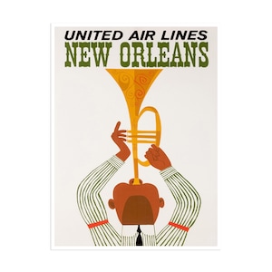New Orleans Travel Poster Jazz Wall Art Print Home Decor (XR1961)