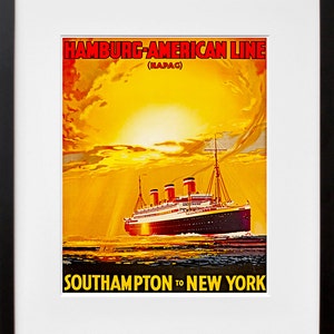 Art Cruise Ship Travel Poster New York Vintage Print (ZT164)