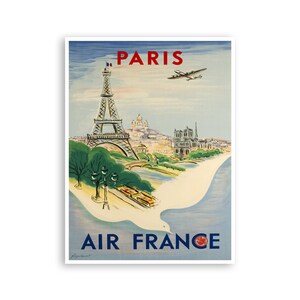 Póster de viaje a París con arte francés, decoración vintage para el hogar (XR3032)