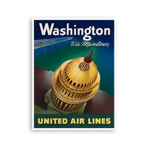 Washington DC Art Travel Poster Wall Decor Vintage Print (XR3643)