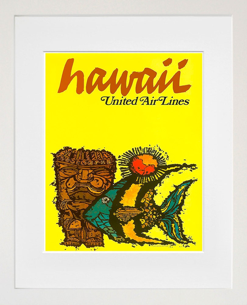 United Airlines Hawaii Poster - Etsy