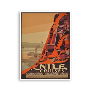 The Nile River Art Egypt Travel Poster Cairo Cruise Print (XR3440)