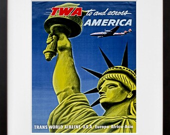 Statue Of Liberty Poster Art Travel New York Home Decor Print (TR70)