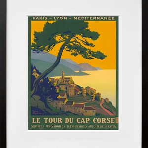 France Art Print Corsica Travel Poster (TR100)