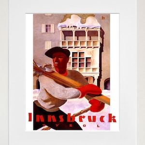 Austria Art Innsbruck Print Tyrol Travel Poster (TR80)a