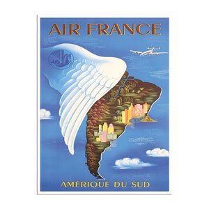 South America Print Vintage Travel Poster Wall Art (XR4836)a