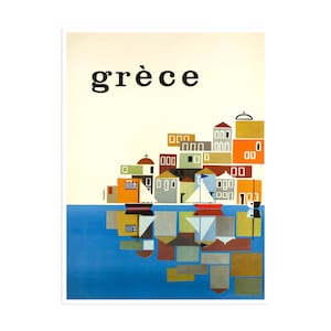 Greece Art Vintage Travel Poster Print Home Wall Greek Decor (XR2763)