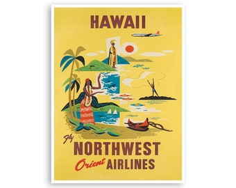 Hawaii Travel Art Retro Poster  (XR3033)