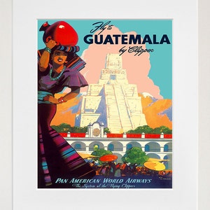 Guatemala Travel Art Vintage South America Poster Print (TR122)