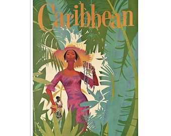 Caribbean Travel Poster Wall Art Print (ZT304)