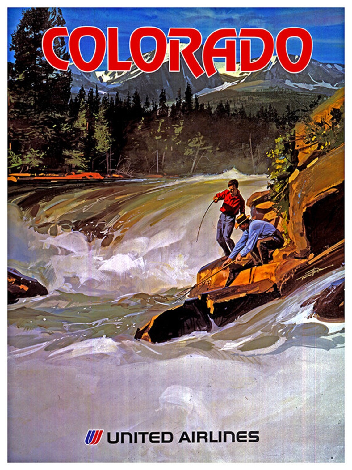 Colorado Travel Poster Airline Tourism Print TR27 Etsy