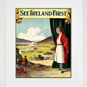 Ireland Travel Poster Irish Art Print (ZT265)a