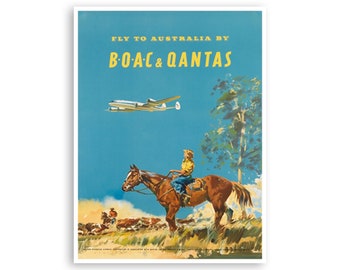 Australia Art Print Vintage Travel Poster (TR90)