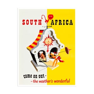 South Africa Art African Print Travel Poster (XR2569)a