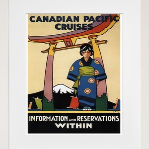 Japan Travel Art Canadian Pacific Cruises Poster Japanese Print (XR198)a