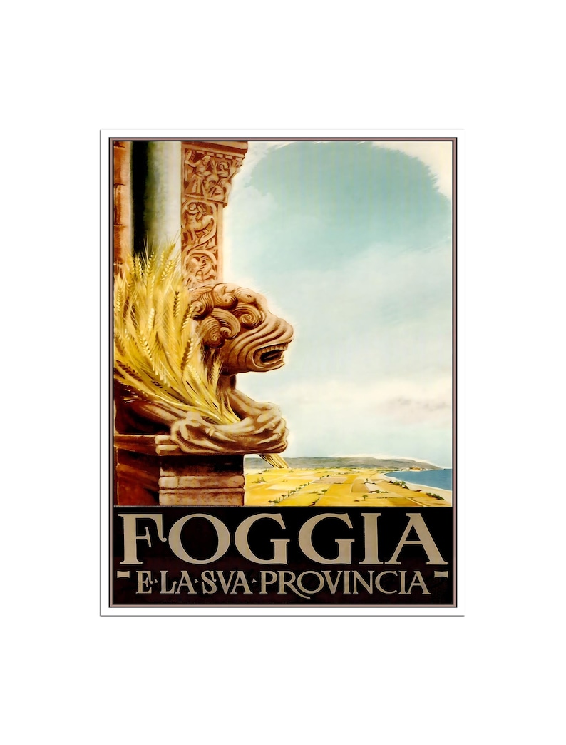 Foggia Travel Art Italian Print Italy Poster XR90 Etsy