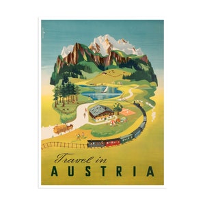 Travel Poster Austria Art Print Home Decor (XR2005)