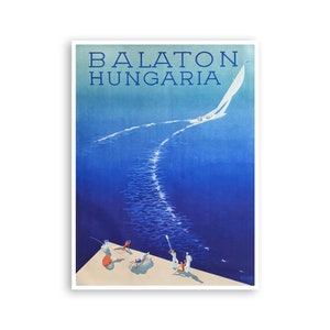 Lake Balaton Art Hungary Travel Print Poster Hungarian Wall Art (XR2878)