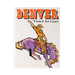 Denver Colorado Art Retro Poster Western Home Decor Print (XR1803)