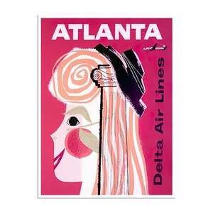 Atlanta Travel Poster Vintage Georgia Art Print Home Decor (XR4797)