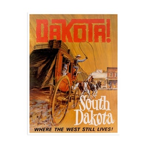 South Dakota Art Travel Poster Vintage Home Decor (XR1833)