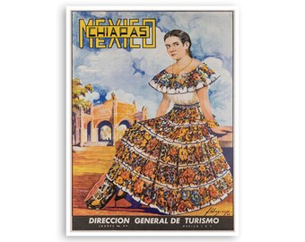 Chiapas Travel Poster Mexico Art Mexican Print (XR3505)a