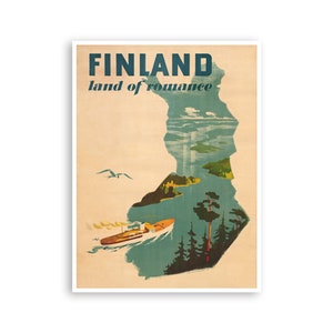 Finland Art Print Finnish Gift Helsinki Travel Poster (XR4069)