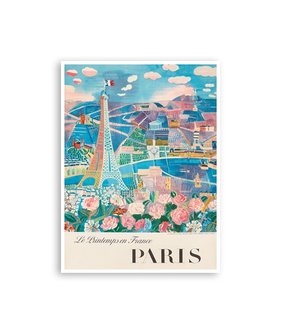hemel baai verzoek Parijs Wall Art Travel Poster Frankrijk Print Home Decor - Etsy Nederland