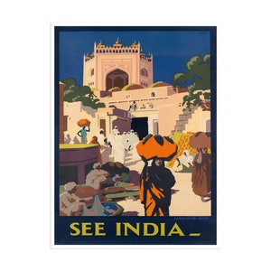 India Travel Art Poster Home Decor Retro Print (XR2740)