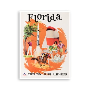 Florida Travel Art Poster Wall Decor Retro Print  (XR2859)