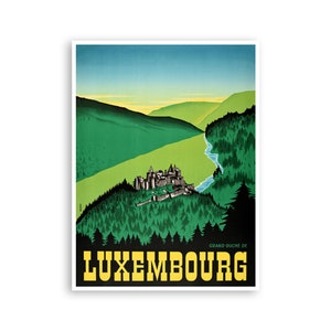Luxembourg Travel Poster Art Wall Print (XR3429)