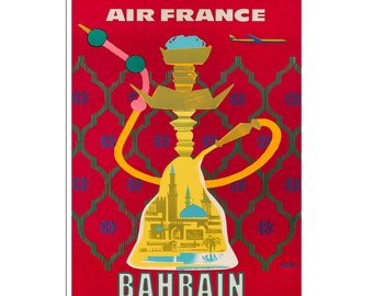Bahrain Travel Poster Middle East Vintage Art Print (XR4640)