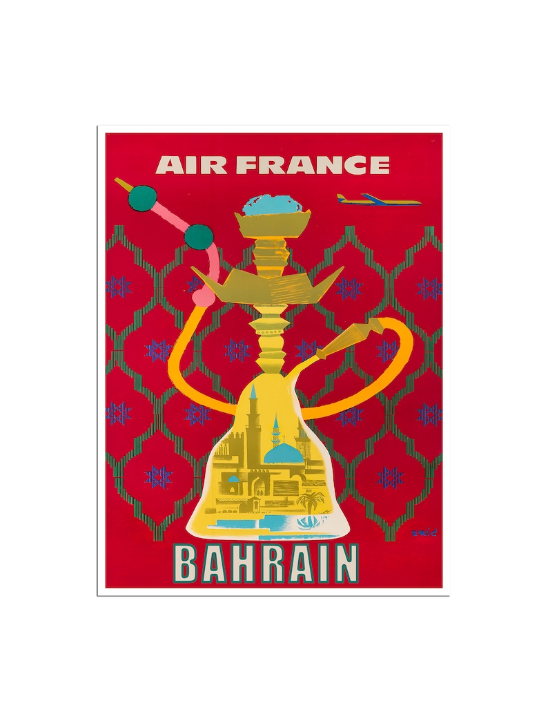 Bahrain Travel Poster Middle East Vintage Art Print XR4640 image 1