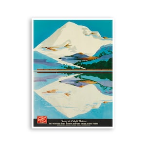 Locomotive Travel Poster Railroad Art Train Print (TR66)