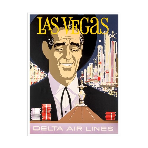Las Vegas Vintage Travel Poster Wall Art Print ZT430 Etsy