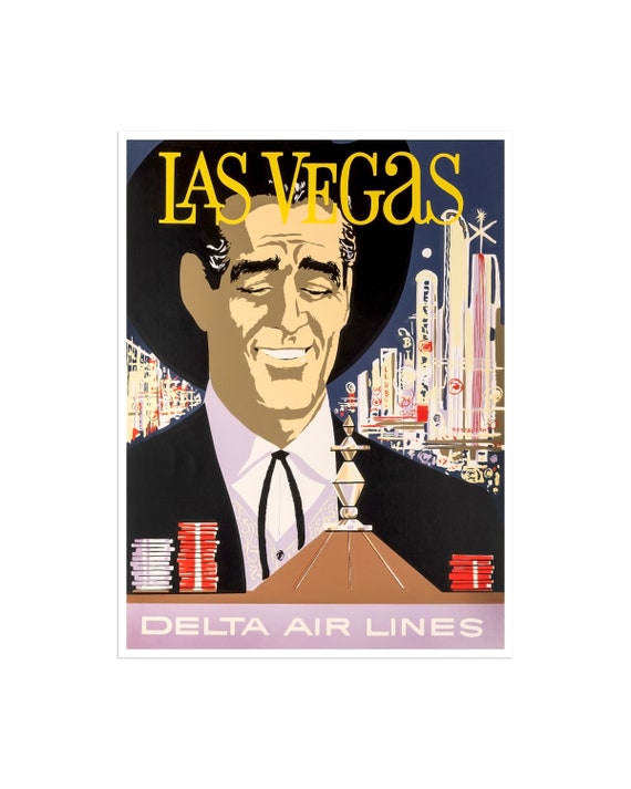 Retro Las Vegas Art Vintage Travel Poster Wall Print (XR2085)