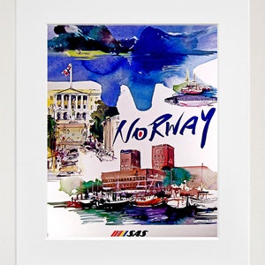 Norway Travel Poster Norwegian Art Home Decor Print TR74 image 1