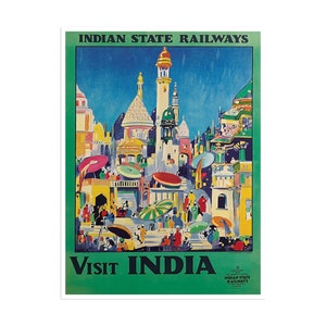 India Travel Poster Indian Art Print  (XR1890)a