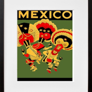 Mexico Travel Poster Mexican Art Print Home Decor (ZT399)