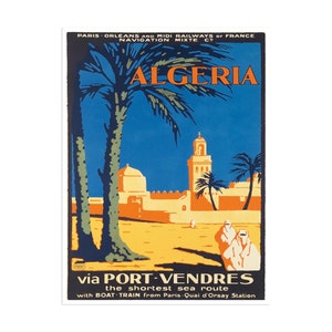 Travel Poster Algeria Art Home Decor Print (XR1591)