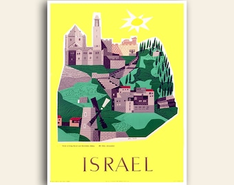 Israel Travel Print Poster Art Vintage Home Decor (XR1056)