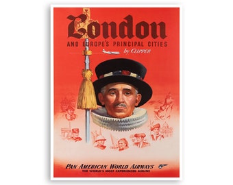 Vintage London Art United Kingdom Travel Poster European Home Decor England Print (XR2858)