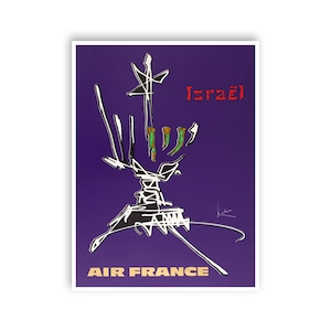 Israel Travel Poster Israeli Art Air France Print (XR3848)a
