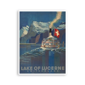 Luzern Kunst Schweiz Reise Poster Vintage Schweizer Druck Home Decor (XR4247)