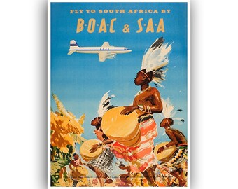 South Africa Travel Poster African Wall Art Print Home Decor (XR1552)