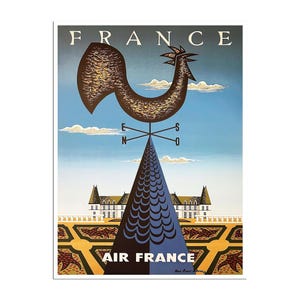 France Travel Art Vintage French Poster Print (XR1465)