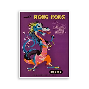 Travel Art Hong Kong Print Poster China Vintage Wohnkultur (XR85)
